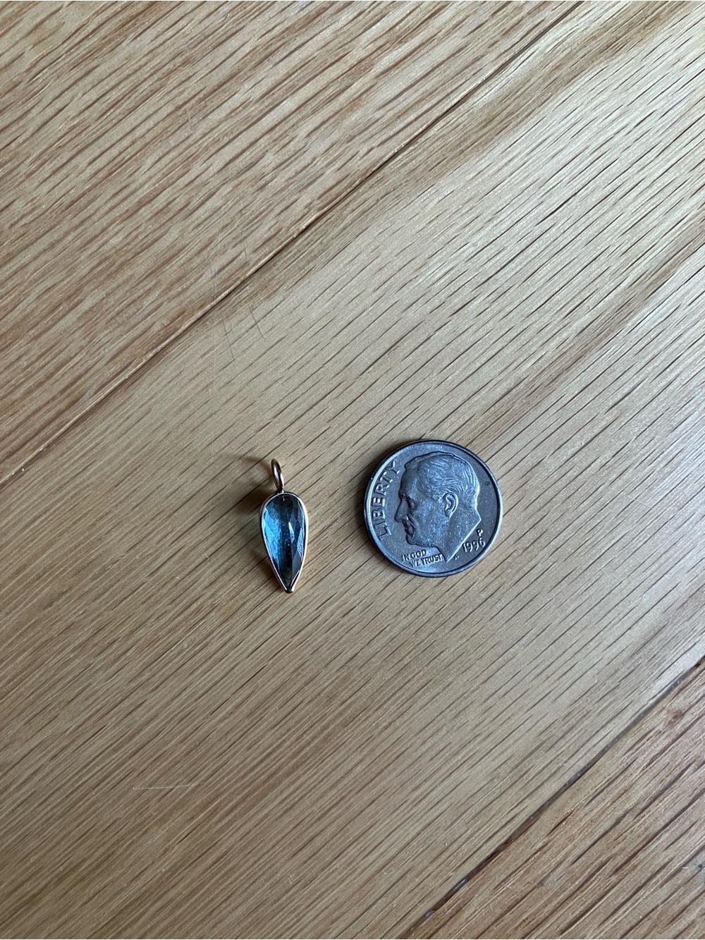 Tourmaline Teardrop Pendant in 14k Yellow Gold